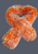 Oringe snow-top fox fur knitted scarf