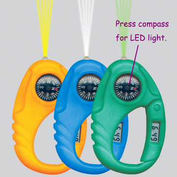 Carabiner Compass Watch with LED light