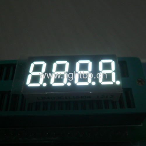 display led de 4 dígitos 0,36 polegadas comum cátodo ultra brilhante branco 7 segmentos