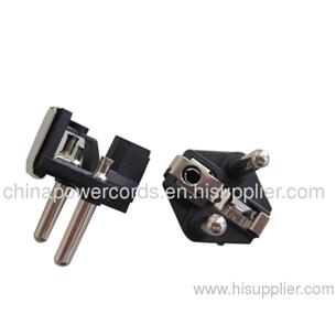 Schuko plug inserts with hollow pins