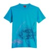 Light blue low round neck T-shirt