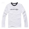 White color low round neck T-shirt