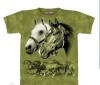 Moss green low round neck T-shirt