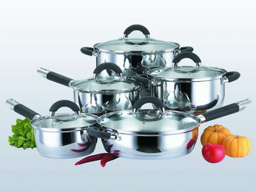 10pcs stainless cooware sets