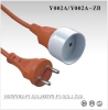 european extension cord with security