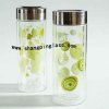 double layers glass cups