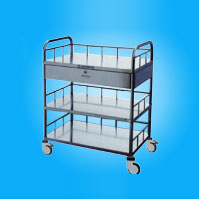 Stainless Steel Three Layers Medical Trolley