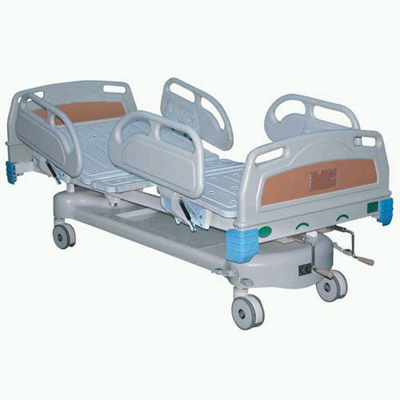 Central Controlled Manual 2- rocker Nursing Bed with ABS Bed Head