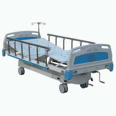 Central Controlled Manual 2-rocker Nursing Bed with ABS Bed Head