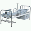 2- rocker Nursing Bed with Stainless Steel Bed Head, Guardrail and Cabinet