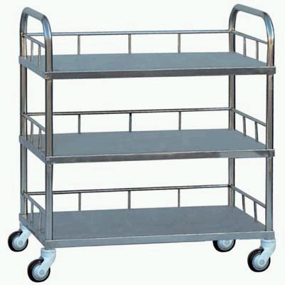 Stainless Steel Three-layer Instrument Trolley