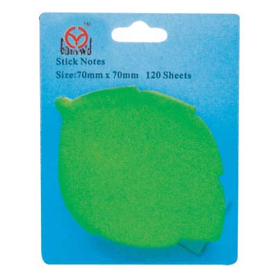 Leap shape sticky note with blister card