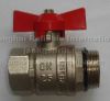 Ball valve with buterfly handle M*F