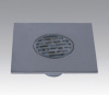 Aluminium nickel brushed floor drain with four-function