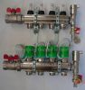 water manifold for under floor heating with brass ball valve