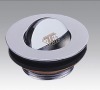 Brass top rotating chrome plated waste drain