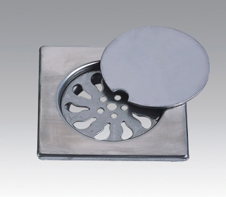 High-grade stainless steel floor drain with clean out