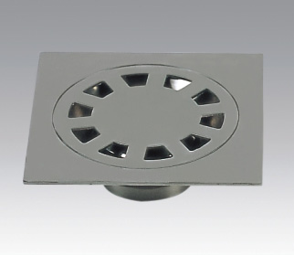 Stainless steel anti-odour floor drain with clean out