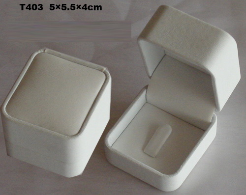 White Leather Ring Boxes