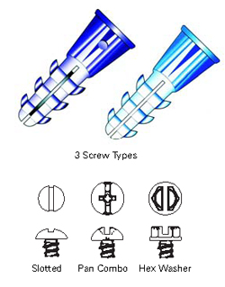 Split Ribbed Plastic Anchor