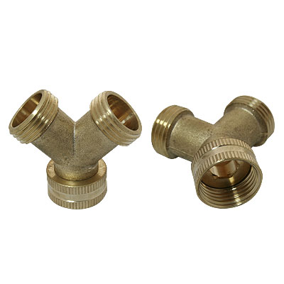 Y shape cleaning machine hose connector fitting