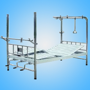 Three shake orthopedics traction bed with stainless steel bedstead