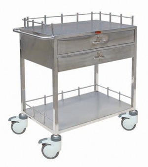 Stainless steel oral medicine trolley with 120 lattices