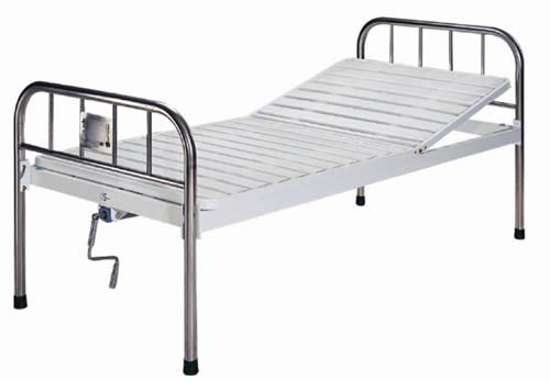 Semi-fowler bed with stainless steel head