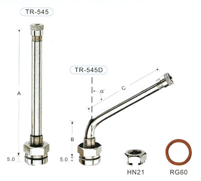 Truck and bus tire valve