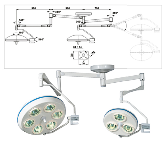 APERTURED SHADOWLESS OPERATION LAMP