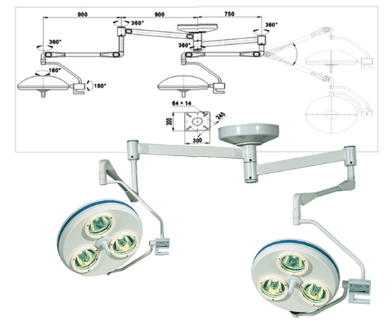 APERTURED SHADOWLESS OPERATION LAMP