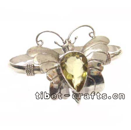Tibetan Sterling Silver Butterfly Bracelet