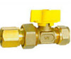 Brass gas valve with union