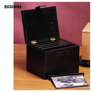 Black PVC Leather Photo Box