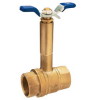 Brass ball valve with longer stem