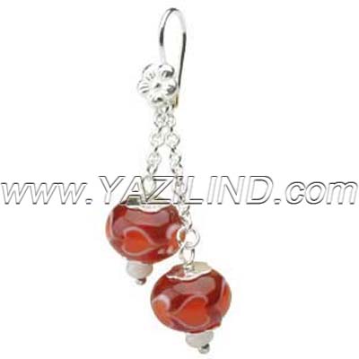 Murano glass double beads earring