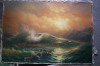 sea scenery oil painting