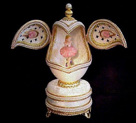 Eggshell Music Box with Figurine