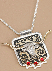 METAL COW PENDANT NECKLACE