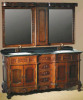 Sell Solid Oak Bathroom Cabinets with Ceramic Basin and Marble Vanity Top