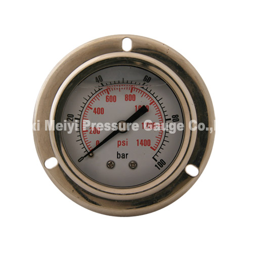 LIQUID FILLED PRESSURE GAUGE WITH FLANGE