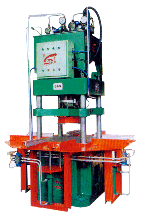 Hydraulic color-brick machine