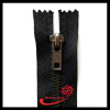 Black nickel zipper