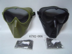 face mask with mesh goggles