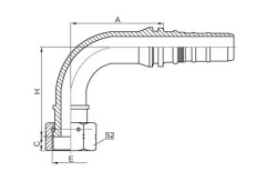 90°ORFS Female Flat Seat