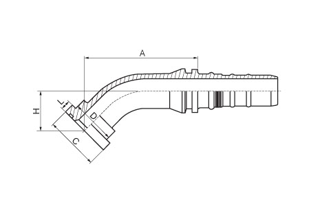 45°SAE Flange 3000 PSL ISO 12151-3-SAE J516