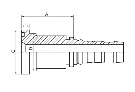 45°SAE Flange 6000 PSL ISO 12151-3-SAE J516