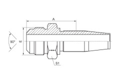 SAE Male 90°Cone