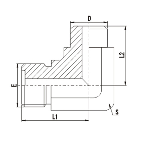 90°Elbow Metric Male O-Ring