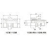 Metric Male 60 Seat Sealing OR Bonded Seal Stud End